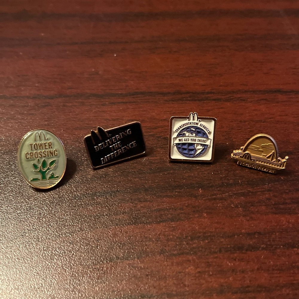 Lot‎ Of 4 McDonald’s Employee Lapel Hat Pins